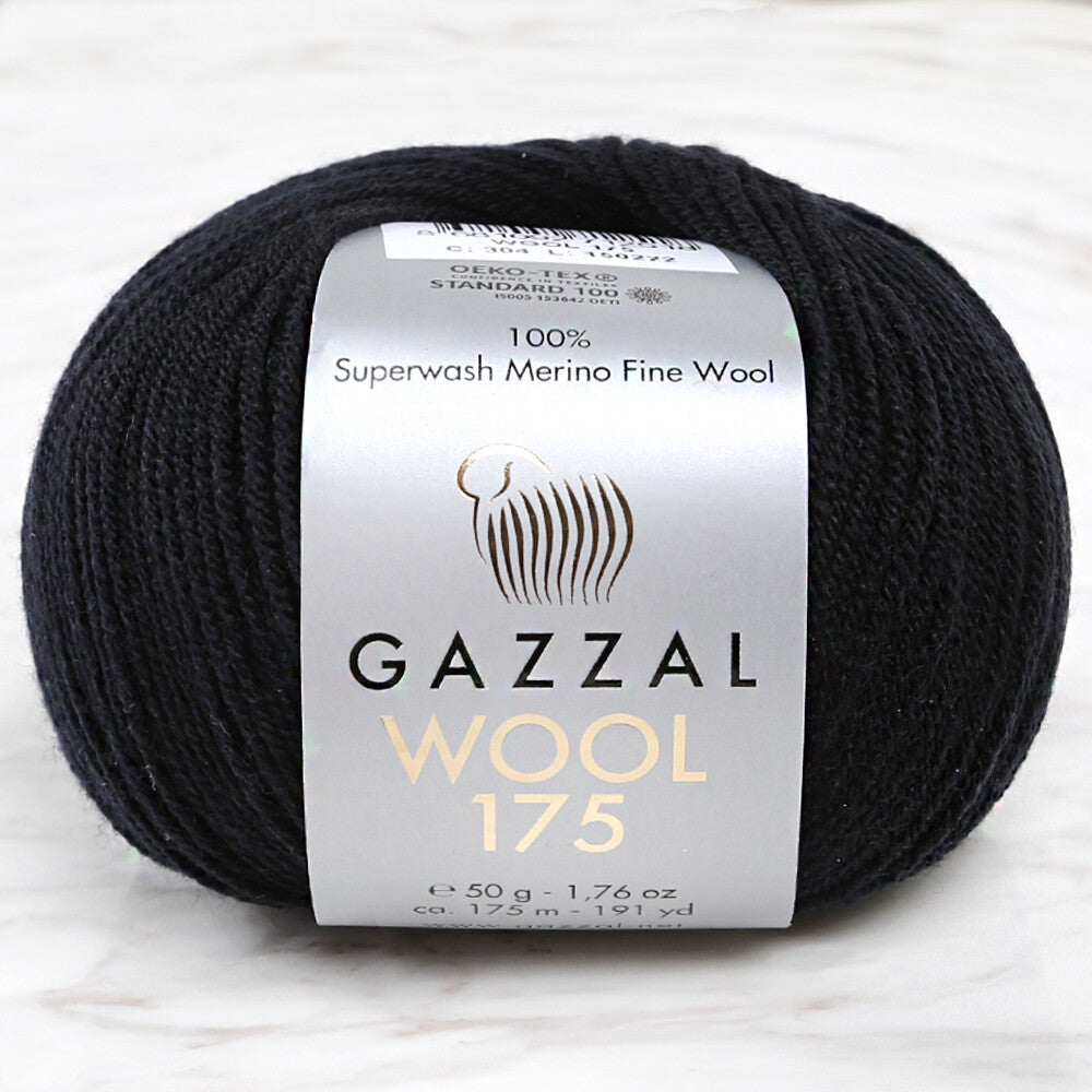 Gazzal Wool 175 50gr Siyah El Örgü İpi - 304